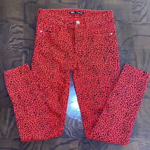 Zara Denim - ZARA animal print skinny jean size 2